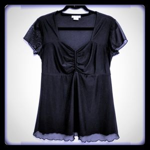 🤰Maternity Blouse with Sheer Overlay